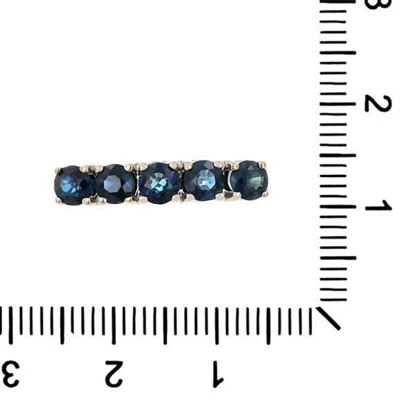 Ring, 14K, Weißgold, Saphire