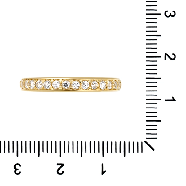 Ring, 14K, Gelbgold, Zirkonia