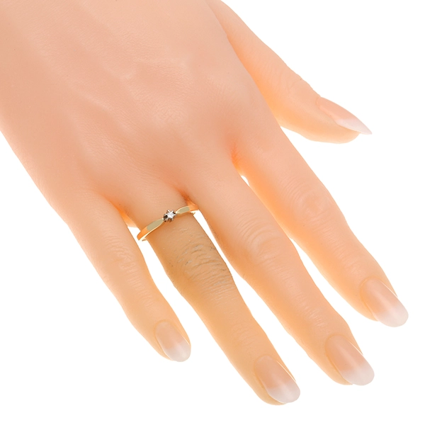 Diamantring, 14K, Gelbgold, Brillant