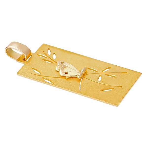 Anhänger, 18K, Gelbgold, Schmetterling
