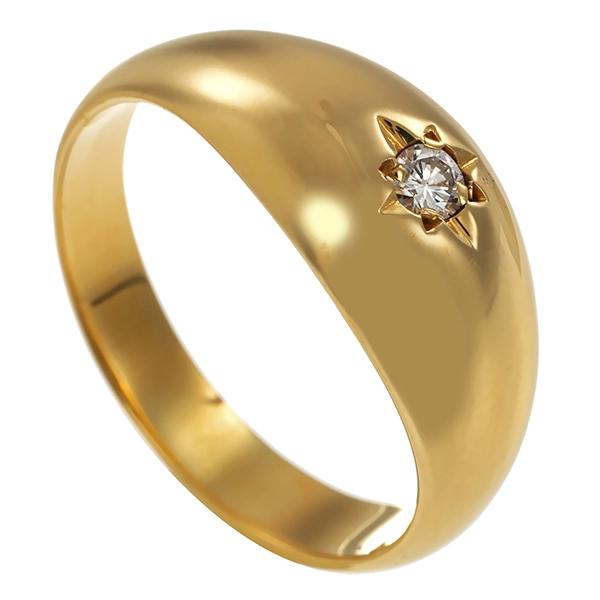 Brillantring, 18K, Gelbgold