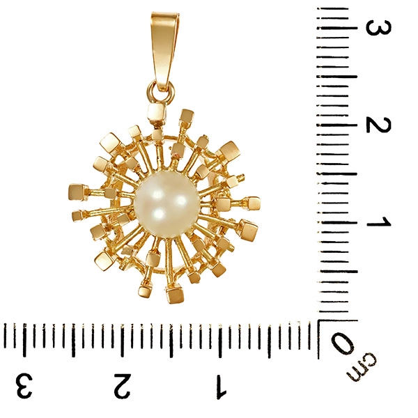 Anhänger, 8K, Gelbgold, Perle