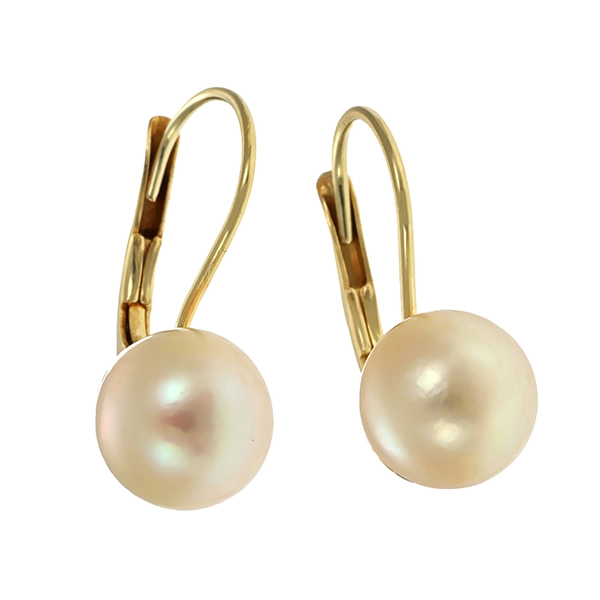 Ohrhänger, 14K, Gelbgold, Perle