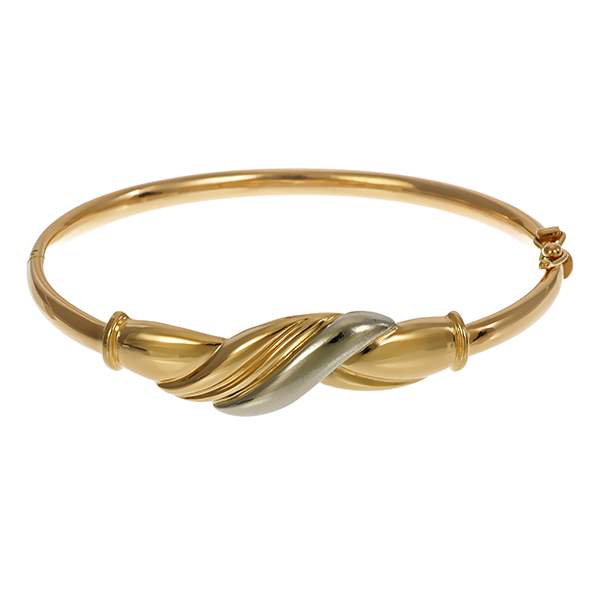 Armreif, 14K, Gelb-/Weißgold