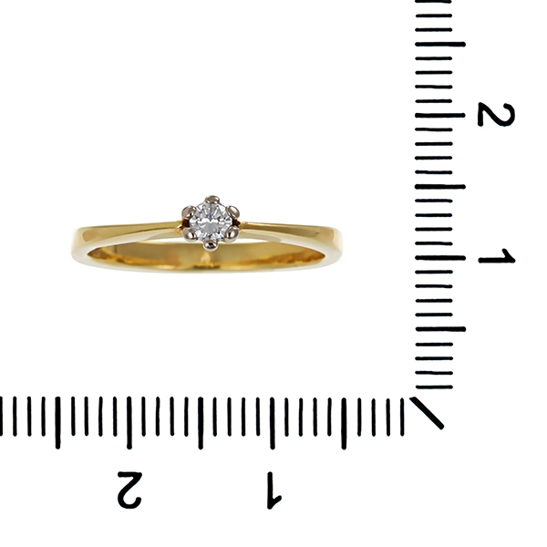 Ring, 14K, Gelbgold, Perle, Brillant