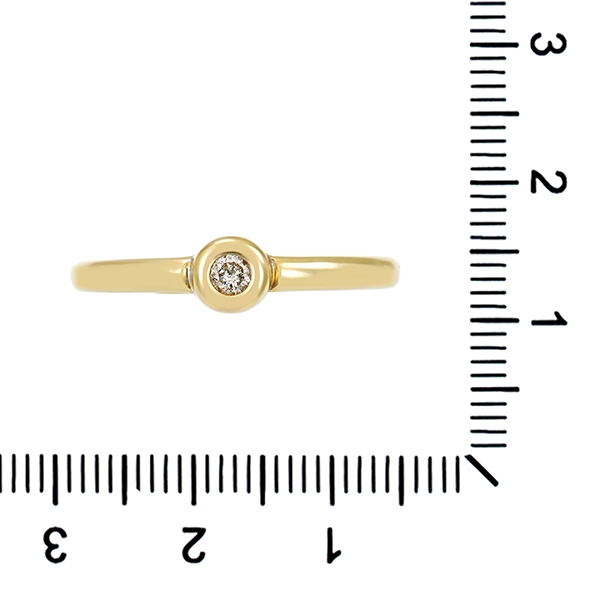 Diamantring, 14K, Gelbgold, Brillant