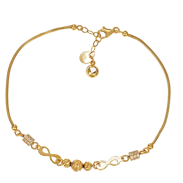 Armband, 14K, Gelbgold, Zirkonia