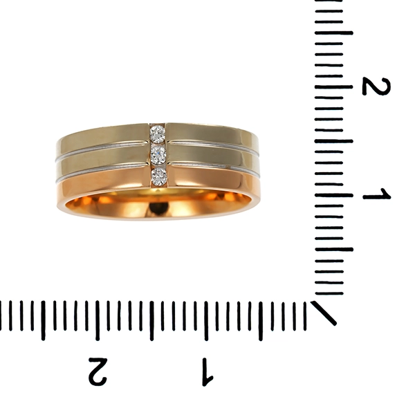 Diamantring, 14K, Gelb-/Weißgold, Brillant