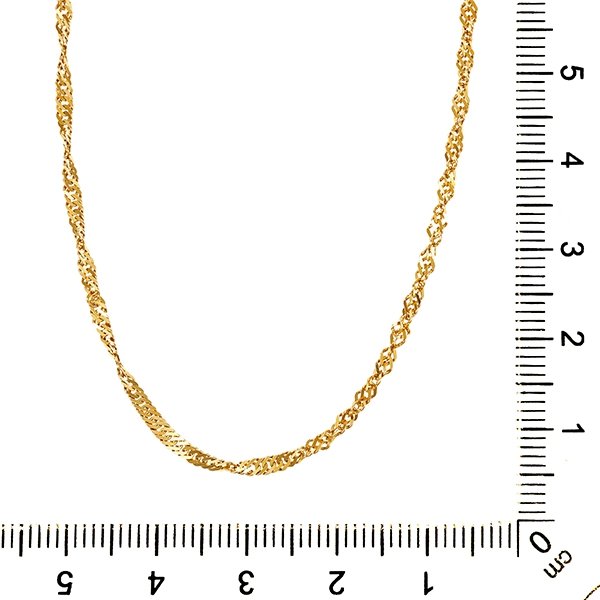 Collierkette, 14K, Gelbgold, Singapur-