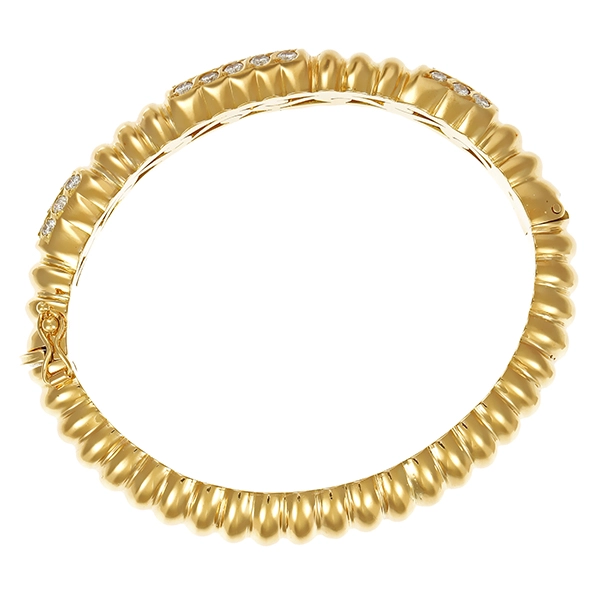 Armreif, 18K, Gelbgold, Brillanten