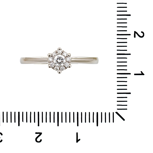 Diamantring, 14K, Weißgold, Brillanten