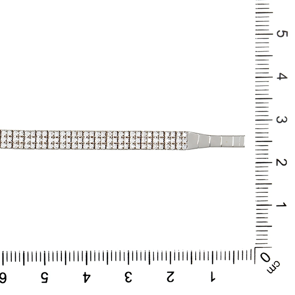 Armband, 14K, Weißgold, Zirkonia