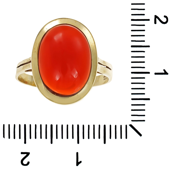 Ring, 8K, Gelbgold, Karneol