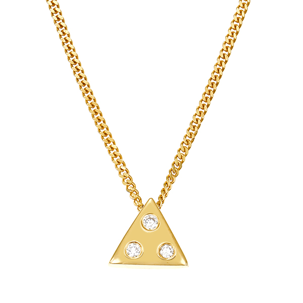 Collier, 18K, Gelbgold, Brillanten