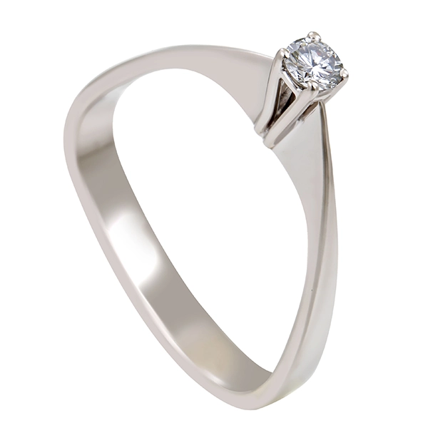 Diamantring, 18K, Weißgold, Brillant