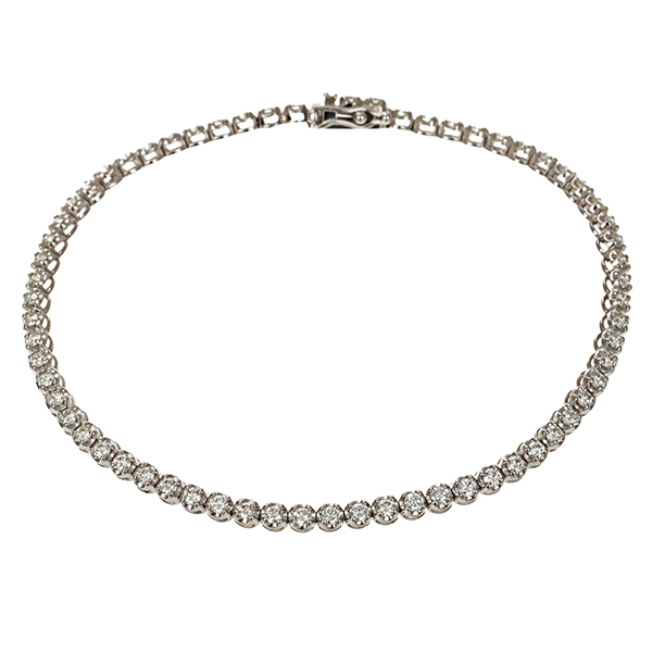 Armband, 18K, Weißgold, Brillanten 1,60 ct