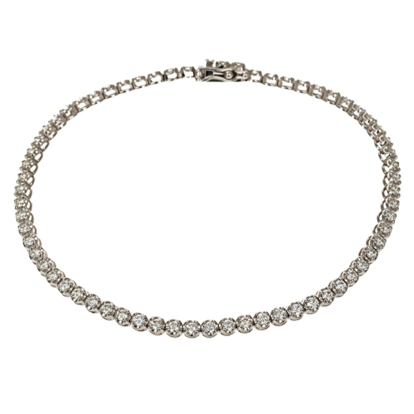 Armband, 18K, Weißgold, Brillanten 1,60 ct