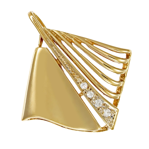Anhänger, 8K, Gelbgold, Diamant