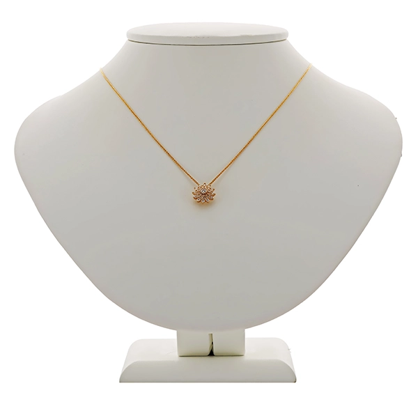 Collier, 14K, Gelbgold, Brillanten