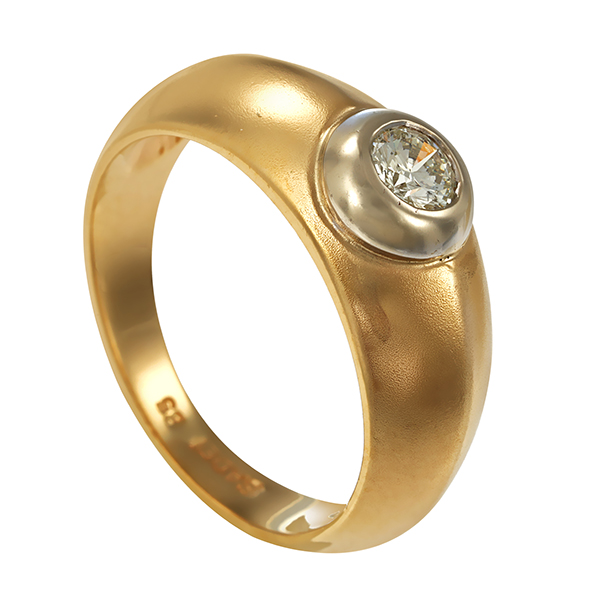 Brillantring, 14K, Gelb-/Weißgold, 0,25ct