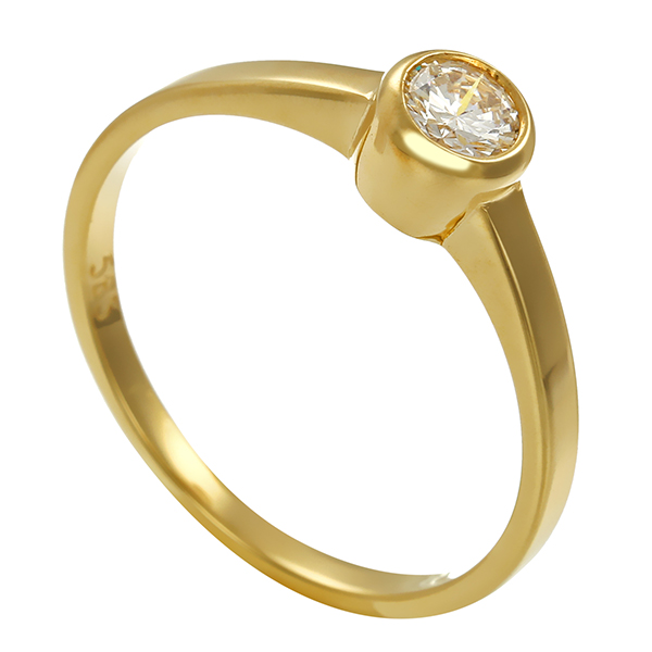 Brillantring, 14K, Gelbgold, 0,25ct
