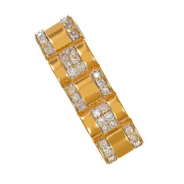 Anhänger, 18K, Gelb-/Weißgold, Diamanten