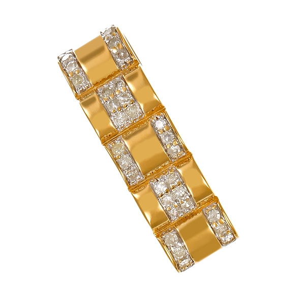 Anhänger, 18K, Gelb-/Weißgold, Diamanten