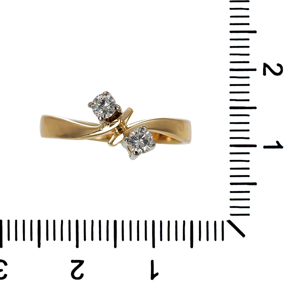 Ring, 18K, Gelbgold, Brillanten