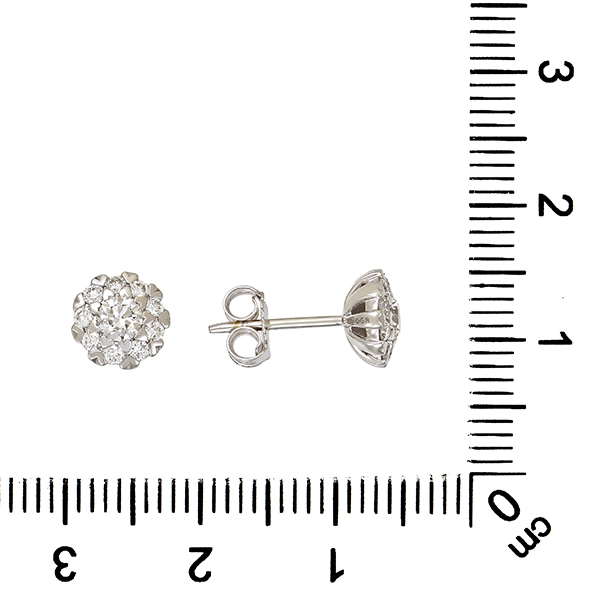 Ohrstecker, 18K, Weißgold, Brillanten 0,59 ct