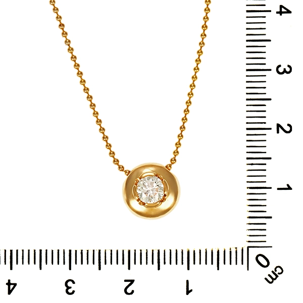 Collier, 14K, Gelbgold, Brillant 0,45 ct