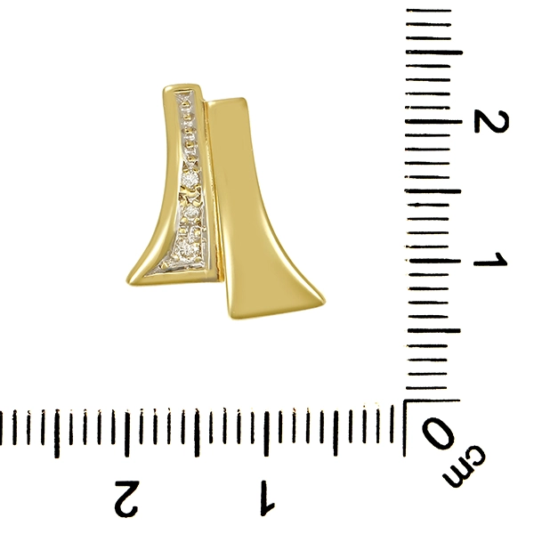 Anhänger, 14K, Gelb-/Weißgold, Brillanten