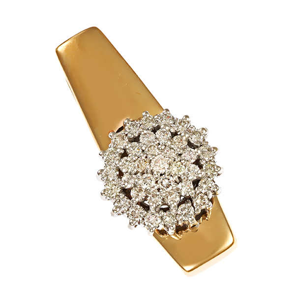 Anhänger, 14K, Gelbgold, Brillanten 1,00 ct