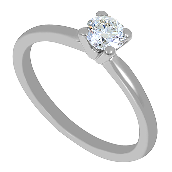 Diamantring, 18K, Weißgold, Brillant 0,32 ct