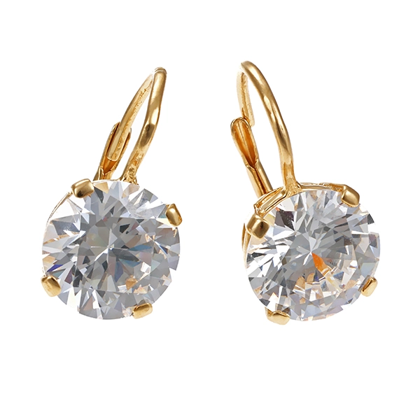 Ohrhänger, 14K, Gelbgold, Zirkonia