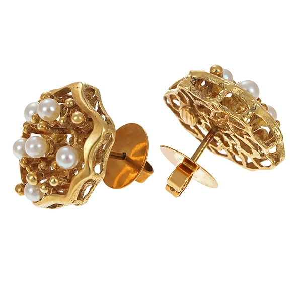 Ohrstecker, 14K, Gelbgold, Perlen