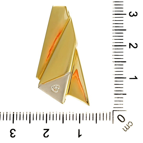 Anhänger, 14K, Gelb-/Weißgold, Brillant