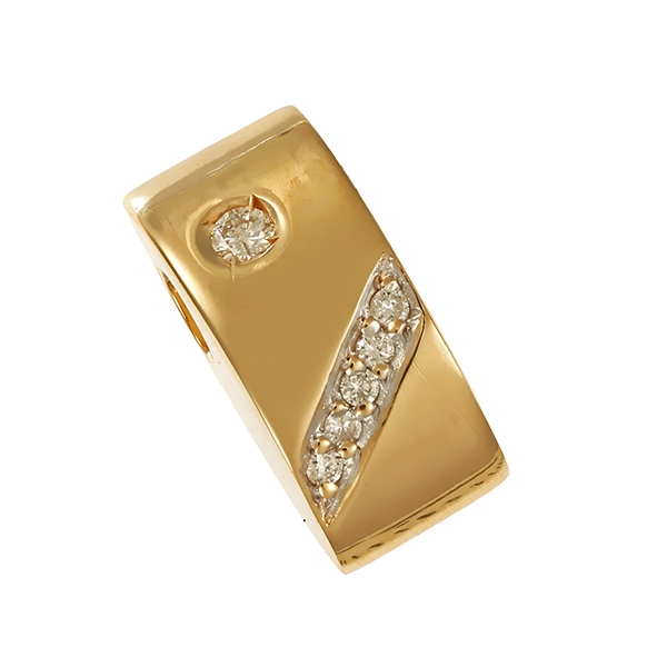 Anhänger, 14K, Gelbgold, Brillanten