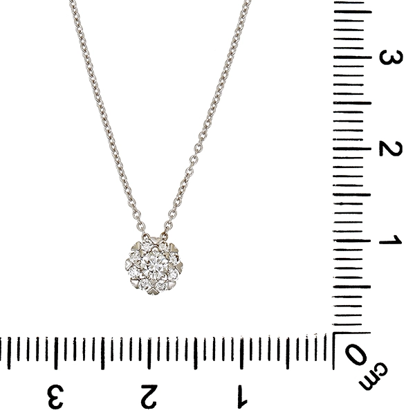 Collier, 18K, Weißgold, Brillanten 0,20 ct