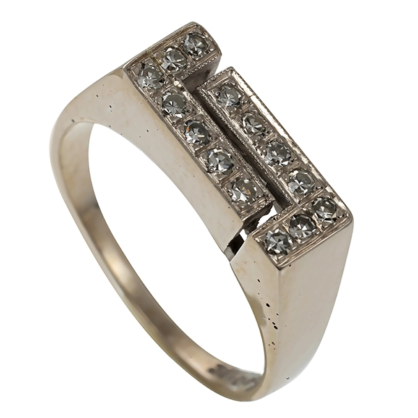Diamantring, 18K, Weißgold, Diamanten