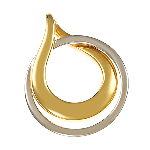 Anhänger, 14K, Gelb-/Weißgold