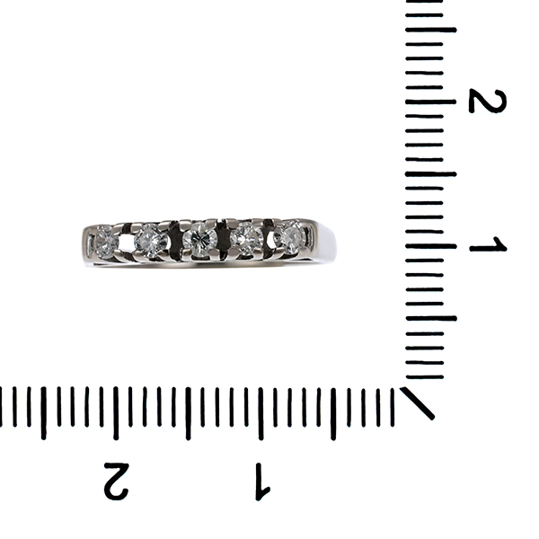 Ring, 14K, Weißgold, Brillanten