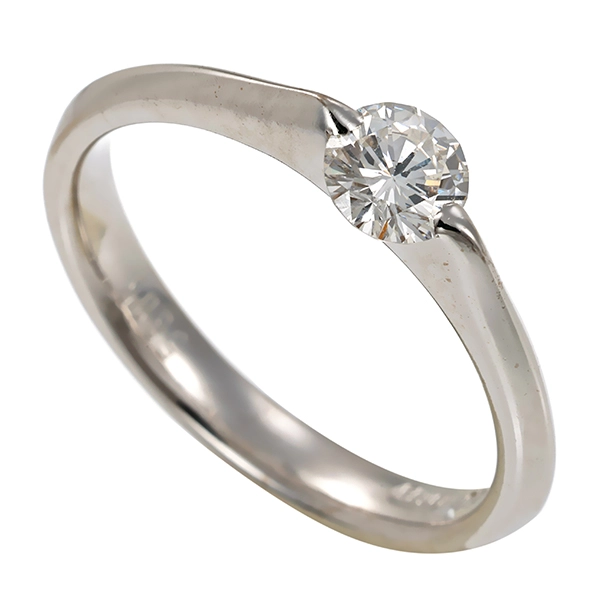 Diamantring, 18K, Weißgold, Brillant 0,36 ct