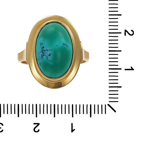 Ring, 14K, Gelbgold, Türkis