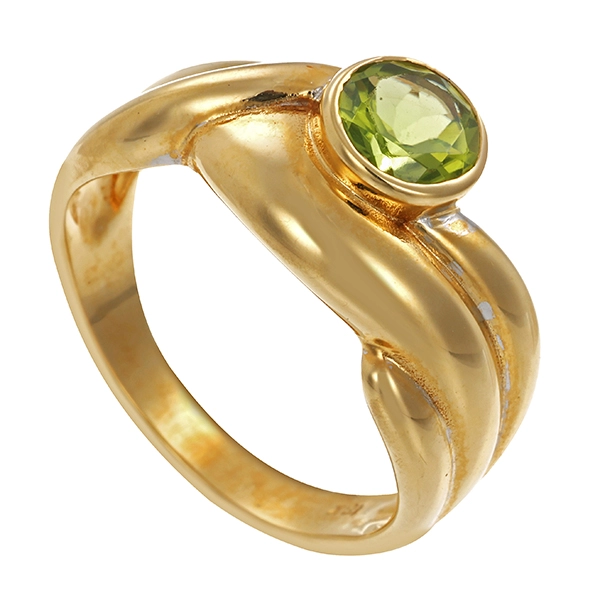 Ring, 18K, Gelbgold, Peridot
