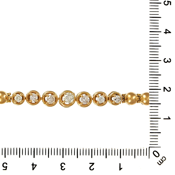 Armband, 18K, Gelbgold, Brillanten