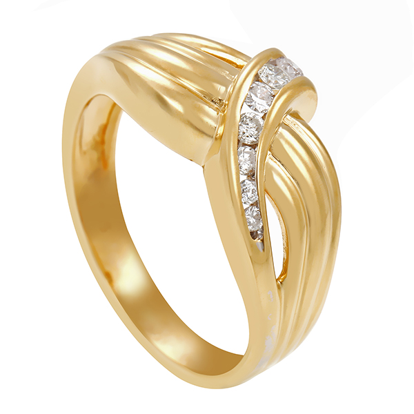 Diamantring, 14K, Gelbgold, Brillant