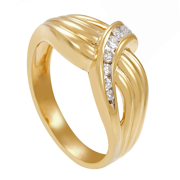 Diamantring, 14K, Gelbgold, Brillant