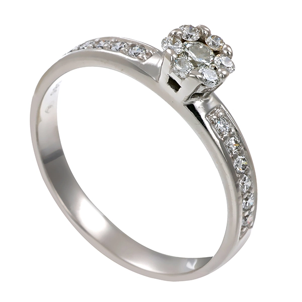 Diamantring, 14K, Weißgold, Brillanten 0,25 ct