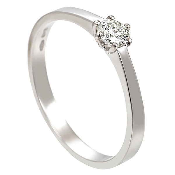 Diamantring, 18K, Weißgold, Brillant 0,25 ct