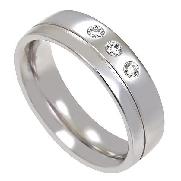 Diamantring, 14K, Weißgold, Brillanten